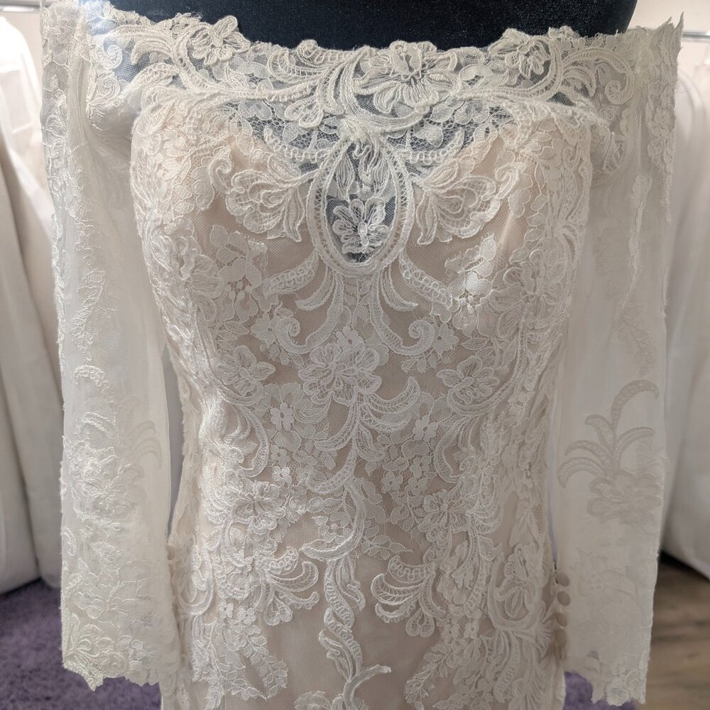 Morilee 5477 Ivory Fit and Flare Wedding Dress Size 10 - Picture 5 of 13
